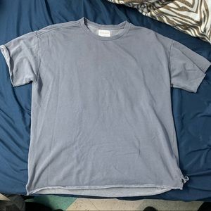 Oversized Washed Blue T Shirt